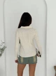 Жіноча кофта-поло 7036, молочний, one size - изображение 3