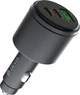 Автомобільний зарядний пристрій Devia EA508 Сar Сharger Extreme Metal PD QC 116W 1x USB 2x USB-C Black (6942297112780) - зображення 1