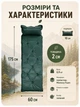 Матрас надувной походный для сна с подушкой 175×60×2 см самонадувной матрас туристический для кемпинга в машину для палатки Зеленый - изображение 4