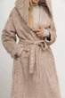 Женское двустороннее пальто с капюшоном и поясом ALBERTO BINI MKALB202-351 - 44/46, Бежевий - изображение 8