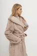 Женское двустороннее пальто с капюшоном и поясом ALBERTO BINI MKALB202-351 - 40/42, Бежевий - изображение 5