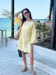 Пляжная туника, муслин, желтая, L/XL - изображение 3