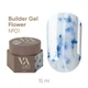 Гель с сухоцветами VALERI Builder Gel Flower 01, светло-синий, 15 мл - изображение 1