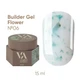 Гель с сухоцветами VALERI Builder Gel Flower 06, светло-зеленый, 15 мл - изображение 1