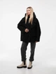 Жіноче демісезонне півпальто oversize зі знімним жилетом ALBERTO BINI MKALB201-90/3-4-10 - 40/42, Чорний - зображення 1