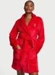 Теплий плюшевий халатик Victoria’s Secret Cozy Plush Robe XS/S Червоний - зображення 1