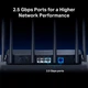 Беспроводной маршрутизатор MERCUSYS MR37BE Wi-Fi 7 BE6500 2.4/5 GHz 1x2.5 GbE 2xGbE 6 антенн Black - изображение 5