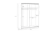 Шкаф 2д Bellevue Forte Meble ламинированный ДСП 170,3x61,2x209,7 см Дуб болотный/Дуб черный - изображение 4