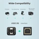 Кабель UGREEN US135 USB 2.0 AM to BM Print Cable 1m (Black) - изображение 4