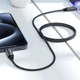 Кабель ACEFAST C19-03, Type-C to Type-C, 60W, 1.2m, Nylon Braid, Aluminum Alloy connectors, Black - изображение 5