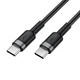 Кабель ACEFAST C22-03, Type-C to Type-C, 60W, 3A, 1.2m, Nylon Braid, Aluminum Alloy + TPE connectors, Black - изображение 3