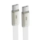 Кабель ACEFAST C24-03, Type-C to Type-C, 60W, 3A, 1.2m, Braided wire, Zinc alloy + TPE connectors, White - изображение 5