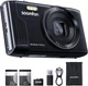 Цифровой фотоаппарат SOOMFON SC1 4K 72MP с 16X зумом, 32GB картой памяти, 2 аккумуляторами, черный - изображение 1