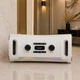 Портативная Bluetooth колонка ZXX 60 Вт 2×6.5" с микрофоном TWS FM USB TF AUX LED акустическая система для караоке Белая (Z8O8) - изображение 4