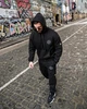 Зимний мужской спортивный костюм Stone Island трехнитка на флисе, теплый, худи на молнии Black L - изображение 8