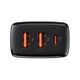 Сетевое зарядное устройство блок 30W Baseus Compact быстрая зарядка на 3 порта (2U+C), Черный - изображение 4