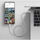 Кабель Type-C to Type-C 6A Xiaomi Braided Fast Charging (2m) плетеный шнур для зарядки, белый - изображение 4