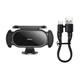 Сенсорный автодержатель для телефона Baseus Steel Cannon Pro Solar Electric Car Mount Black (Электрический зажим на солнечной бата - изображение 1