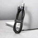 Кабель для быстрой зарядки Baseus Cafule Cable USB for Type-C 3A 1м Серо-Черный (CATKLF-BG1) - зображення 7