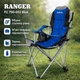 Крісло-шезлонг складане для пікніка та риболовлі Ranger FC 750-052 Blue - зображення 1