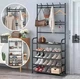 Вешалка-органайзер напольная металлическая NEW Simple Floor Clothes 60х26.5х154 см Черная - изображение 3