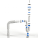 Комплект прямоточного сифона для умывальника с ревизионным патрубком, резьбовым выпуском и гофротрубой SJ18010058 - изображение 4