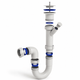 Сифон Kronoplast 1 1/2"*40 с резьбовым выпуском прямоточный и отводом для стиральной машины SU14020000 - изображение 4