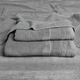 Полотенце банное махровое с велюровым бордюром GM Textile 100х150см 500г/м2 (Серый) - изображение 3