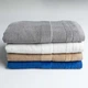 Полотенце банное махровое с велюровым бордюром GM Textile 100х150см 500г/м2 (Синий) - изображение 6