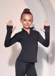 Світшот POLINA на блискавці мікробраш, чорний, 158см - зображення 3