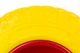 Колесо на тачку 4,00-6 пенополиуретановое, пром-подшипники, ось 16 мм, жёлто-красное - изображение 2