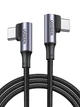 Кабель USB-C to USB-C Ugreen 100 Вт 90 градусів, 51 см для iPhone, MacBook Pro, iPad, Samsung Galaxy, Z Fold, Google Pixel,Switch - зображення 1