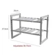 Регулируемая кухонная полка Kitchen Rack 38–70 см 2-ярусный органайзер под раковину Белая - изображение 2