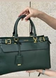 Женская сумка 089 Guess с двумя ручками зеленая - изображение 7