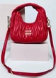 Женская сумка багет Miu miu 18121 красная - изображение 2