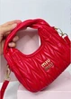 Женская сумка багет Miu miu 18121 красная - изображение 6