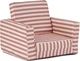 Дитяче складне крісло Kids Concept Foldable Armchair Stripe Clay Pink 44 x 42 x 38 см (7340028737339) - зображення 1