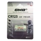 Батарейка CR123A GMB літієва 3.0V 1700mAh - зображення 1