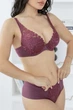 Комплект белья: бюстгальтер push-up и бразилианы 9449 Balaloum марсала 80C/L - изображение 3