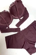 Комплект белья: бюстгальтер push-up и бразилианы 9449 Balaloum марсала 80C/L - изображение 8