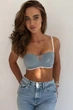 Бюстгальтер балконет push-up без каркасов 8022 Lora Iris голубой L - изображение 1