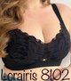 Бесшовный топ-бюстгальтер с кружевом 8102 Lora Iris черный 5XL - изображение 3