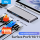 Розширювальна док-станція Isky Microsoft Surface Pro 9/10/11, високошвидкісний конвертер USB 3.0, мережевий порт RJ45-адаптер, розширювальна док-станція HDMI High-Definition 4K, Eight-I - зображення 4