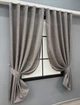 Комплект коротких штор VR-Textil Лен Мешковина № 1769ш Серый 130х170см 2 шт (35-0364) - изображение 2