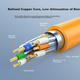Патч-корд Choseal QS567CT25 Cat 6a экранированный 10 Гбит/с 25 м Оранжевый - изображение 3
