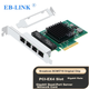 Мережева карта EB-LINK BCM5719 PCI-E x4 гігабітна на 4 порти серверна - зображення 4