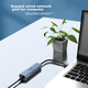 Адаптер Ethernet Aigo USB - RJ45, дротова мережева карта 100 Мбіт/с, конвертер мережевого кабелю, док-станція для ноутбука, USB-хаб, розширювальна док-станція R03A (металева) - зображення 4