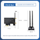 Wi-Fi/Bluetooth адаптер EB-LINK BE200 WiFi7 / 8774 Мбіт/с / Bluetooth 5.4 / Три діапазони / MU-MIMO / PCI Express - зображення 3