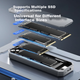 Корпус для SSD-накопителя EAGET M.2 NVMe, Type-C 3.2, портативный, совместимый с ноутбуками, внешний алюминиевый охлаждающий бокс для SSD, SE910N - изображение 6