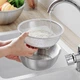 Набор Onlycook из нержавеющей стали 304: дуршлаг, корзина для промывки риса и миска, 24 см - изображение 6